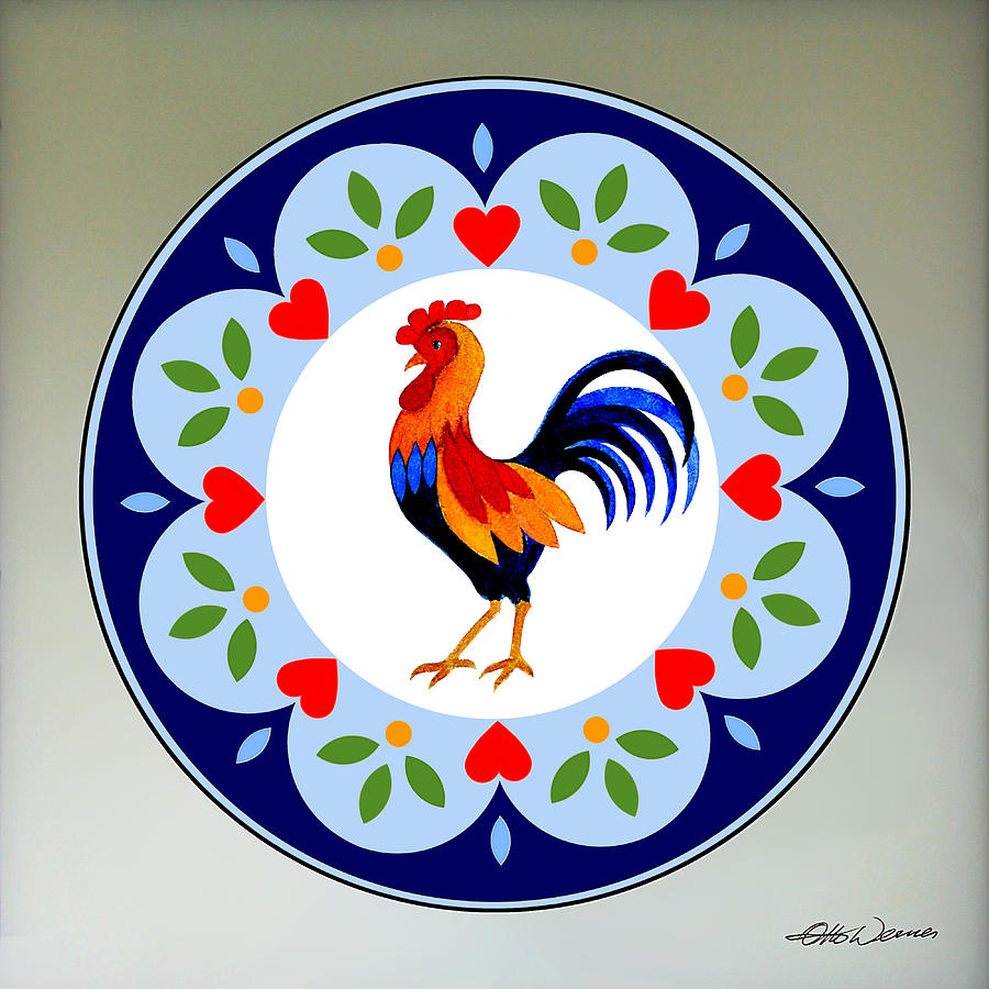 Pennsylvania Dutch Hex 21 Painting by Hanne Lore Koehler