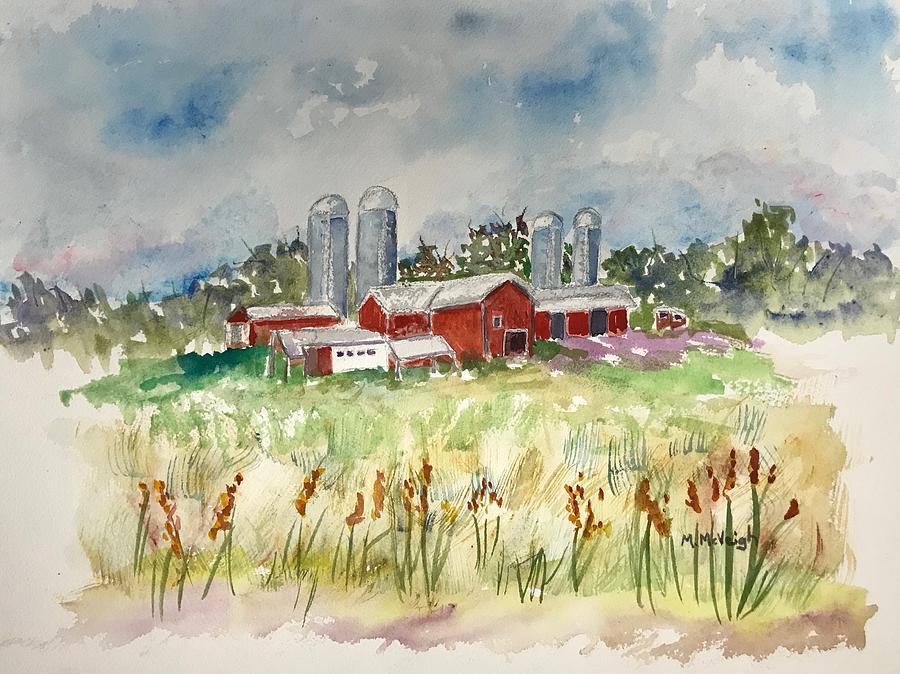 Farmhouse Painting - Pennsylvania Farm by Marita McVeigh Farmhouse Painting - Pennsylvania Farm by Marita McVeigh