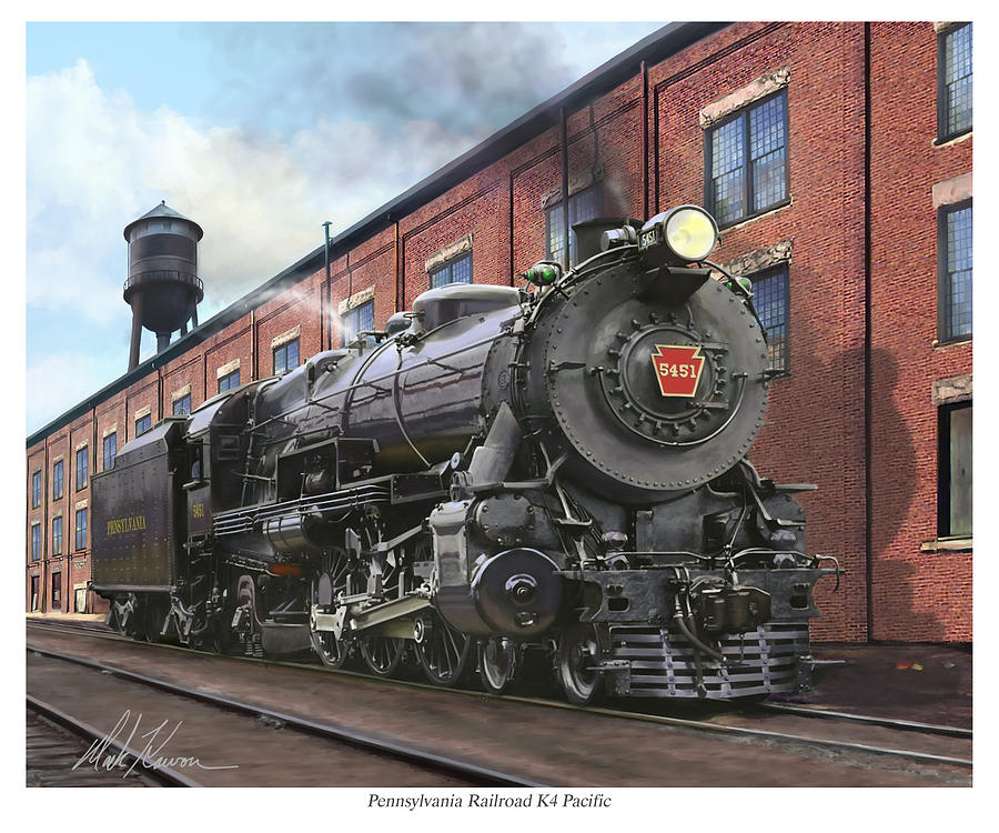 Train Painting - Pennsylvania Railroad K4 Pacific by Mark Karvon