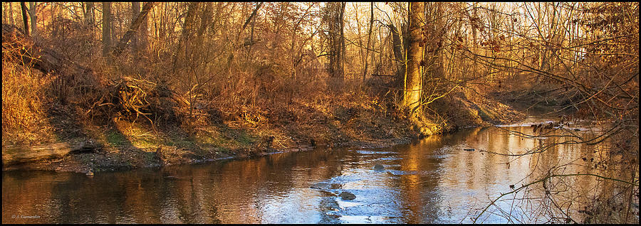 Pennsylvania Stream In Winter, Late Afternoon Photograph