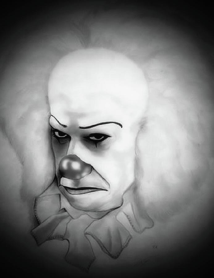 Pennywise - Black and White Edition Drawing by Fred Larucci