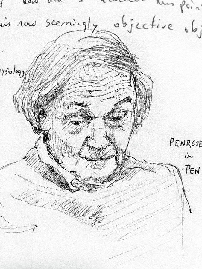 Penrose in Pen Drawing by John Morris
