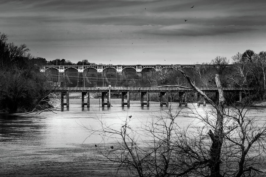 Pensacola Dam Black and White Photograph by David Wagenblatt