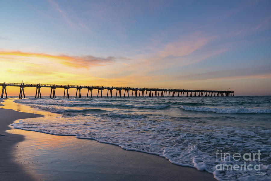 Pensacola Pier Shoreline Sunrise Photograph by Jennifer White - Fine ...