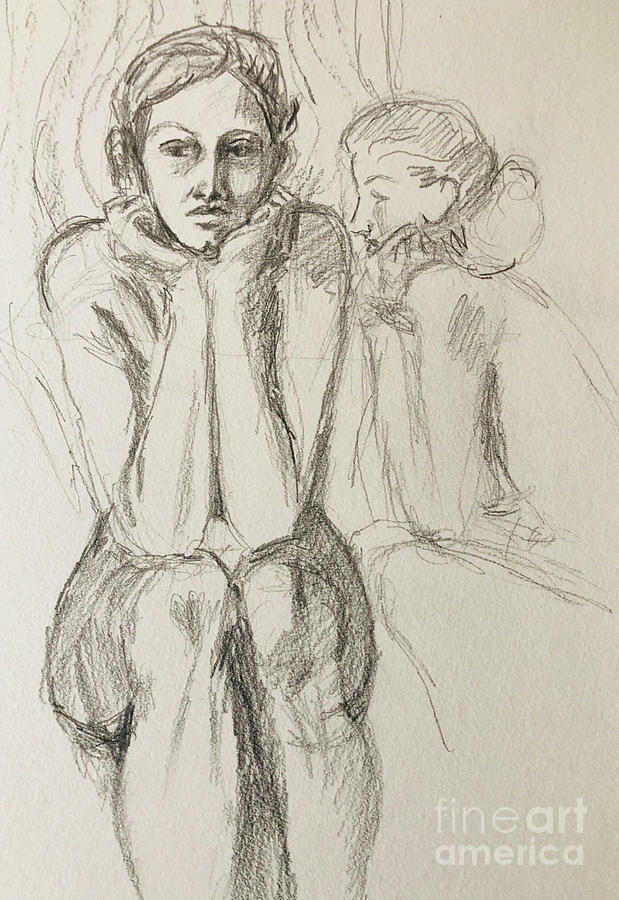 Pensive Figure Drawing
