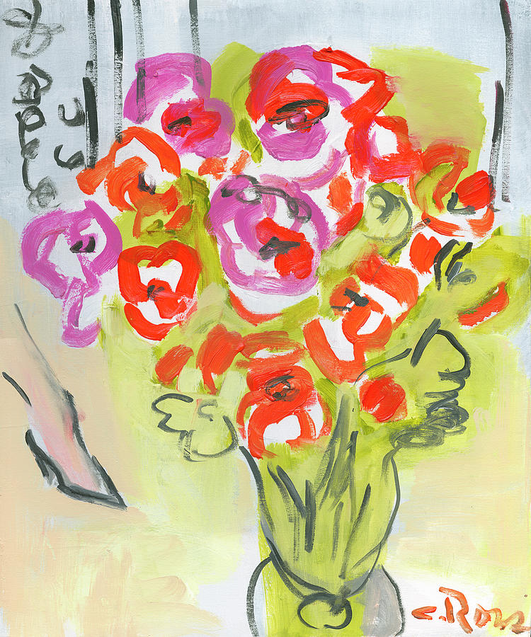 Flowers Painting - Peonies In Paris II by Colleen Ross