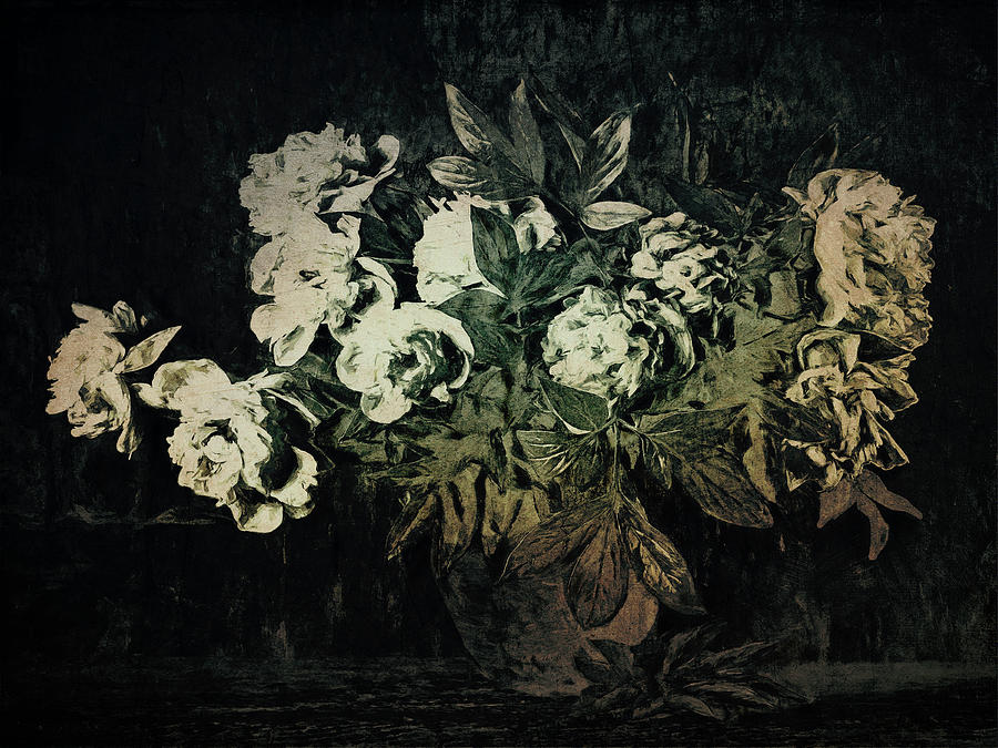 Peonies in the dark Photograph by Sandra Selle Rodriguez