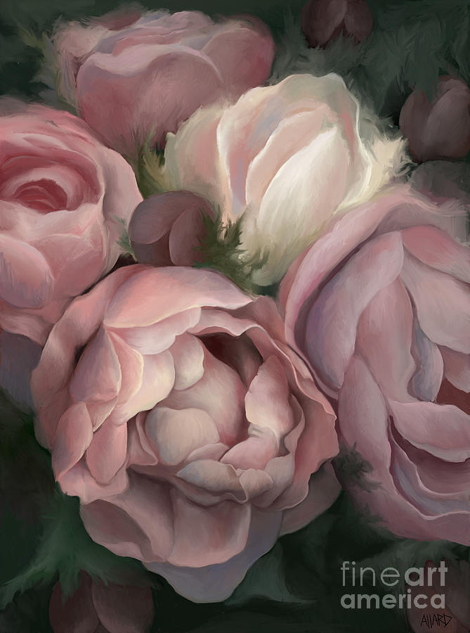 Peonies Digital Art by Kelly Allard | Fine Art America