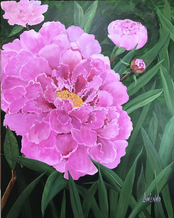 Peonies  Painting by Sue Dinenno