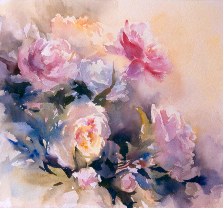 Flower Painting - Peonies by Susan Blackwood