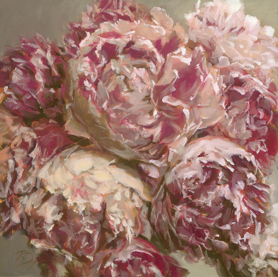 Peony Bouquet Painting by Roxanne Dyer