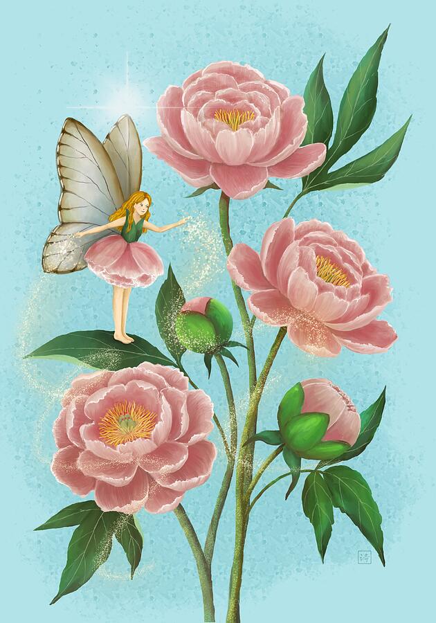 Peony Fairy Magic Digital Art by Van Thi Diep Peony Fairy Magic Digital Art by Van Thi Diep