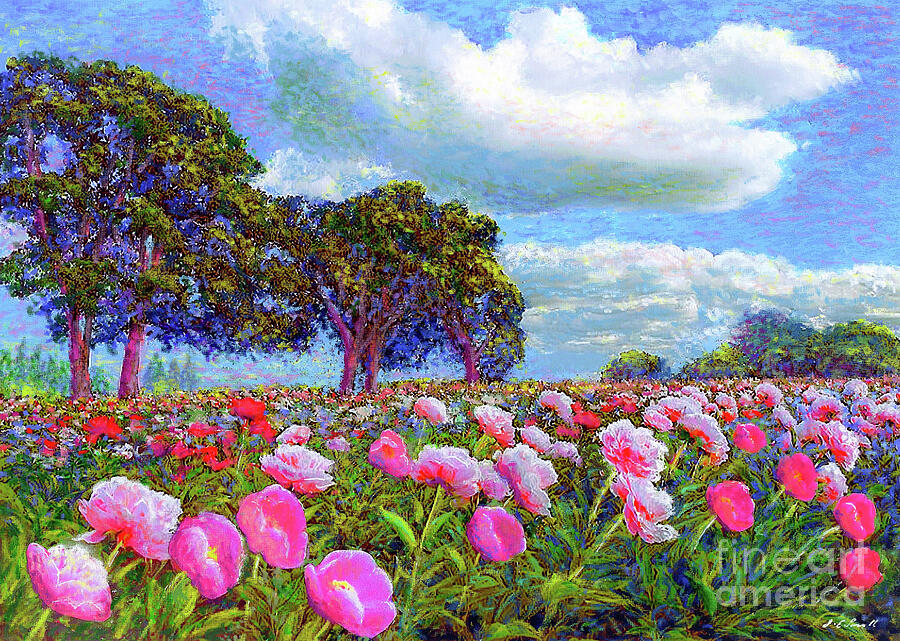 Floral Painting - Peony Heaven by Jane Small