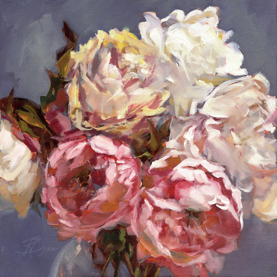 Peony Impressions No.1 Painting by Roxanne Dyer