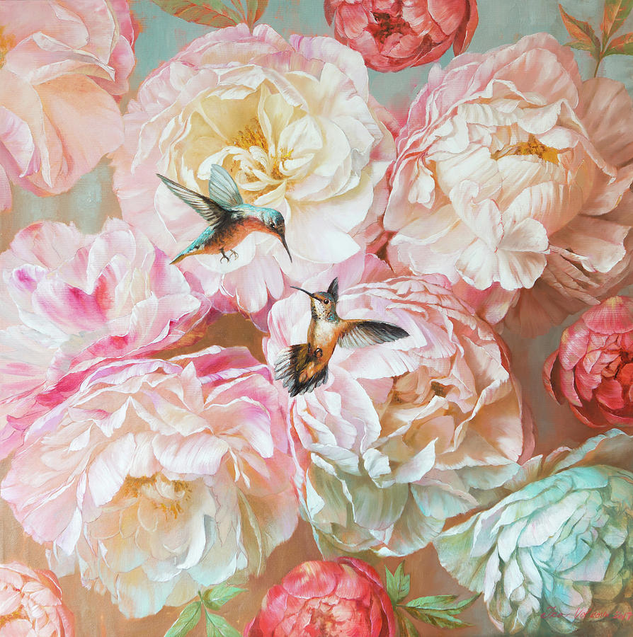 Peony LOVE Painting by Ira Volkova - Fine Art America