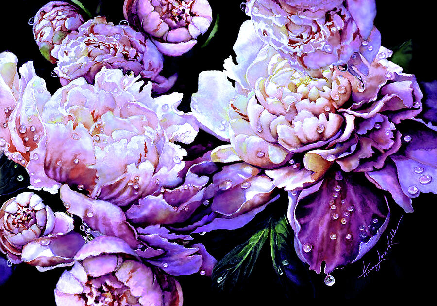 Peony Party Painting by Hanne Lore Koehler
