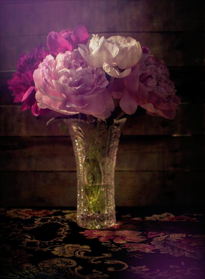 Peony Still Life With Vase 3 Photograph