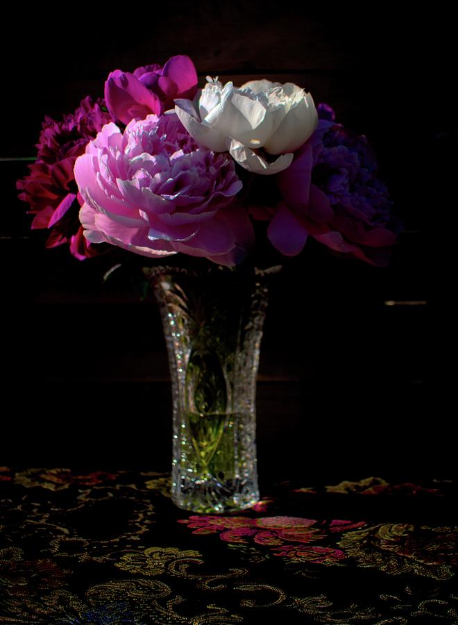 Peony Still Life With Vase 4 Photograph