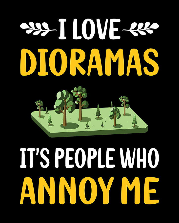 Tree Digital Art - People Annoy Me Diorama Dioramas by Petrona Romero