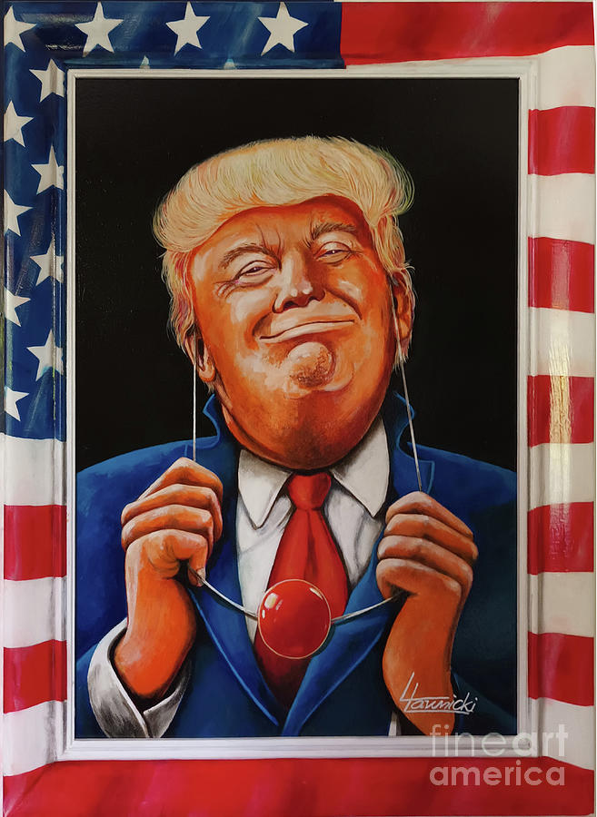 People are dying who have never died before - Donald J. Trump, March 18, 2020 Painting by Luke Lawnicki