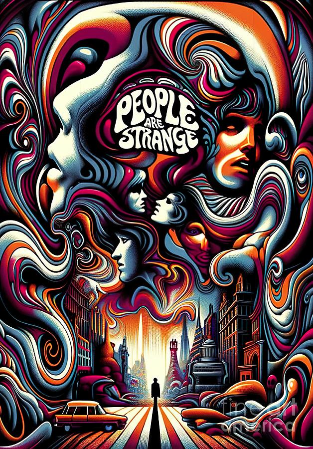 People are Strange, music poster Digital Art by Movie World Posters