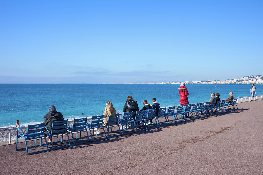 People At Promenade des Anglais In Nice, France Photograph by Artur Bogacki