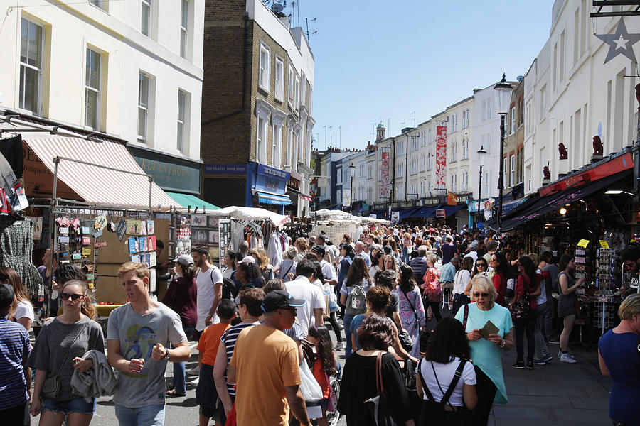People Enjoying at Portobello Market in London Photograph by Paulo Amorim