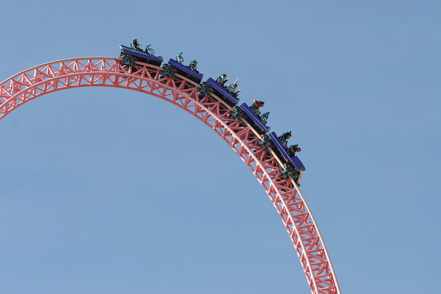 People on a Rollercoaster Photograph by Colleenbradley