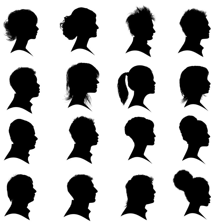 People Profile Drawing by Vectorig