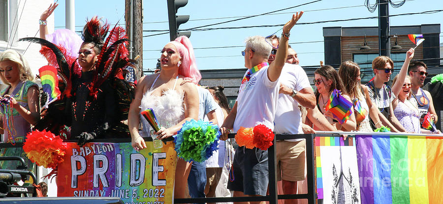 People Riding On A Float During A Gay Pride Parade Photograph By David ...