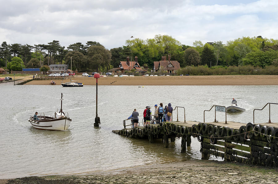 People waiting for Felixstowe Ferry Photograph by Whitemay