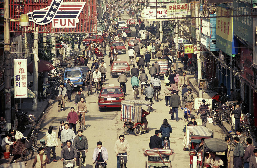 Peoples Republic of China, Wuhan, street scene Photograph by Jake Wyman