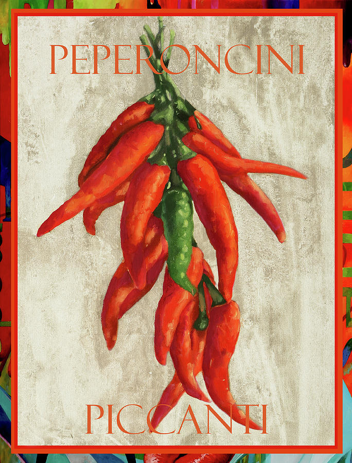 Spicy Pepper Painting - Peperoncini Piccanti by Guido Borelli
