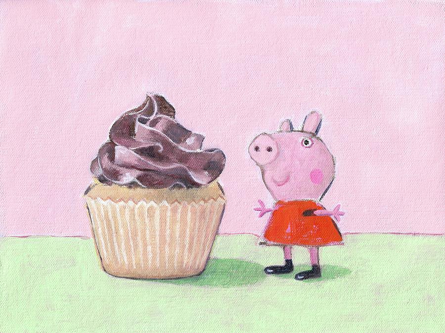 Peppa Finds A Giant Cupcake Painting by Kazumi Whitemoon