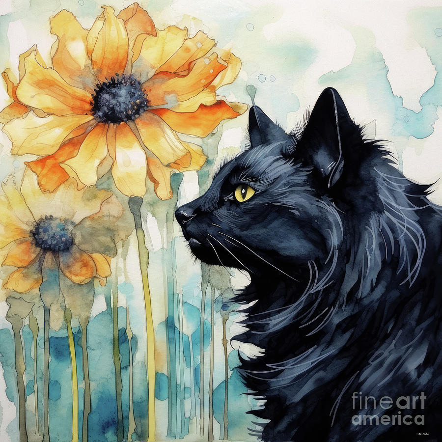 Pepper In The Poppies Painting by Tina LeCour