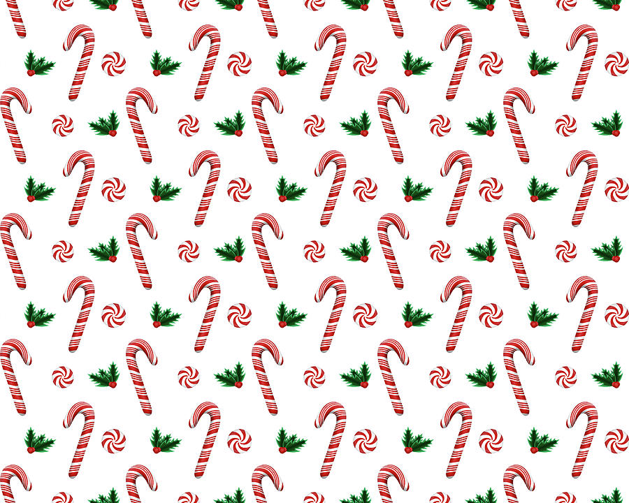 Peppermint and Holly Digital Art by Grace Joy Carpenter