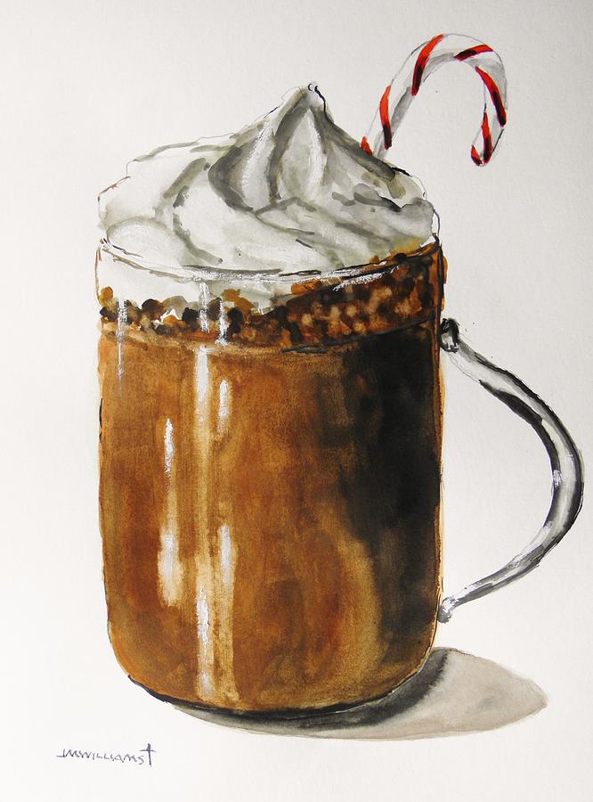 Peppermint Hot Chocolate Painting by John Williams