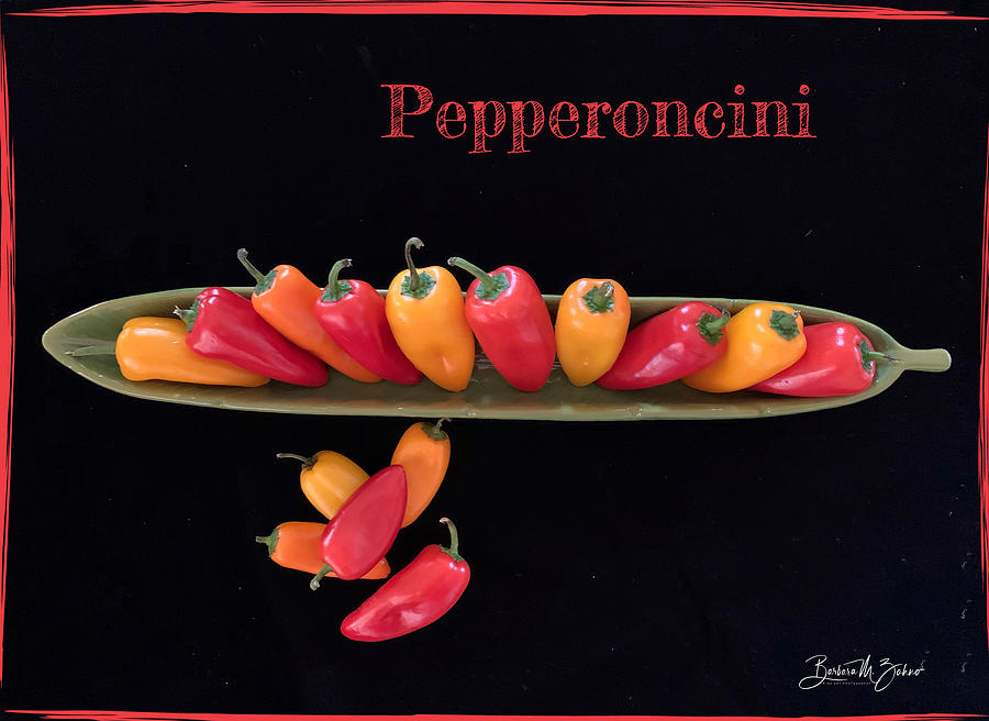 Pepperoncini - Kitchen Art Photograph by Barbara Zahno