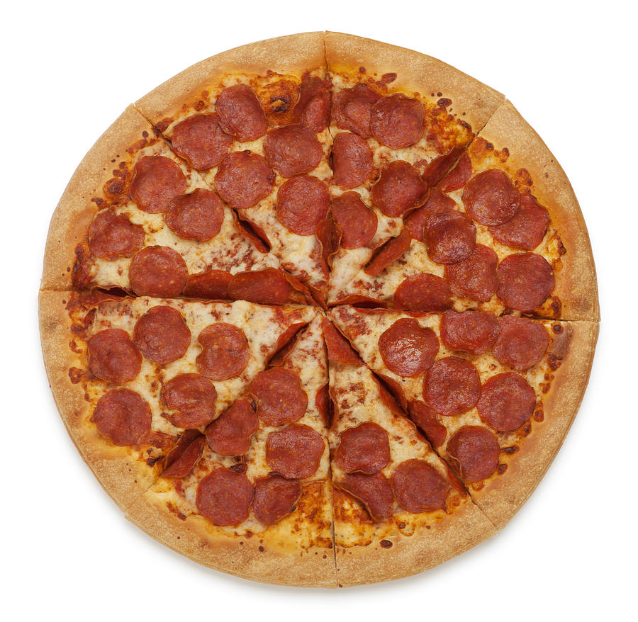 Pepperoni Pizza on White Photograph by Skodonnell