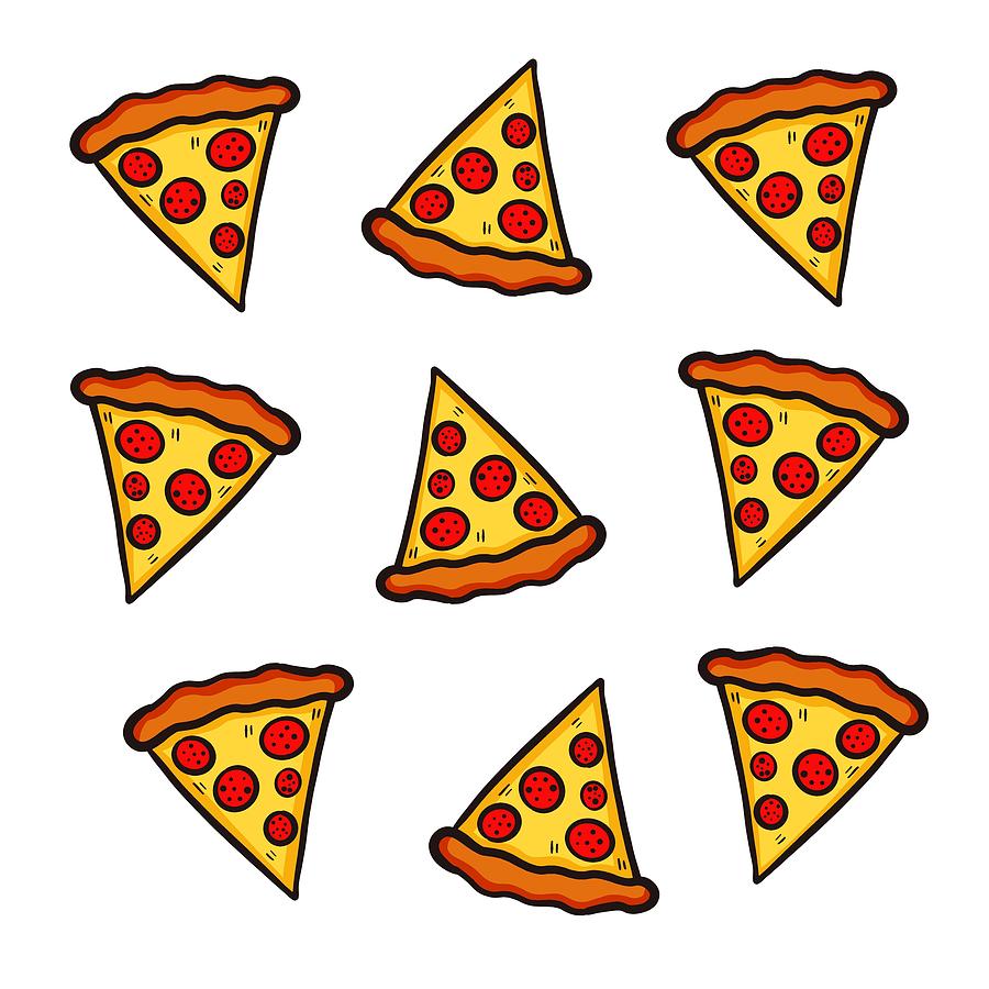 Pepperoni Pizza Pattern Digital Art by Nicole Wilson