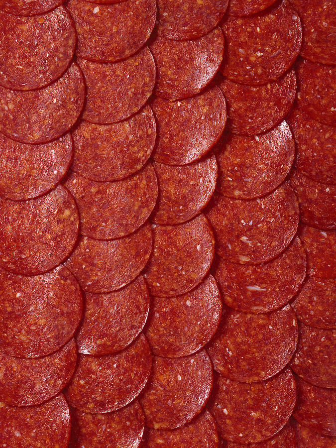 Pepperoni slices Photograph by Brand X Pictures