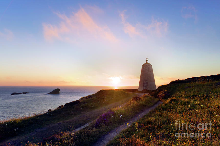 Pepperpot Sunset Portreath Photograph by Terri Waters