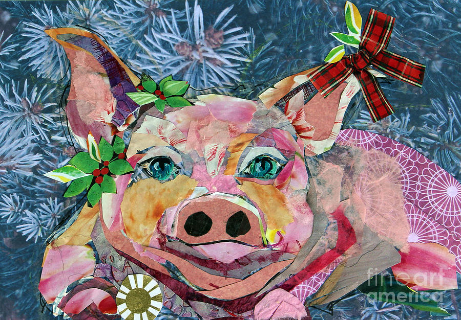 Peppers First Christmas Mixed Media by Li Newton