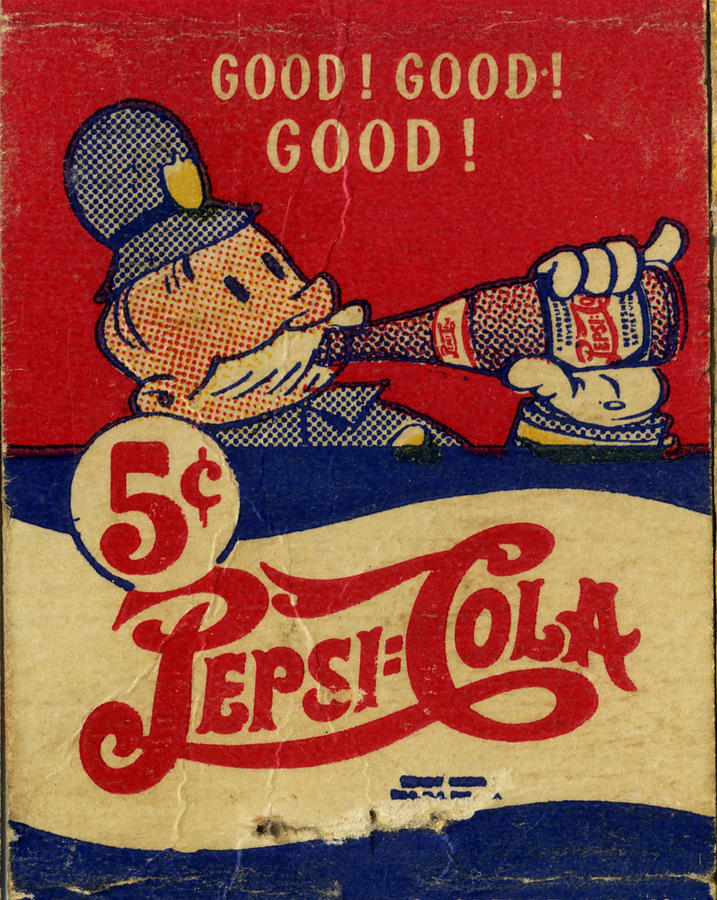 Vintage uniform patch PEPSI soda pop bookend logo medium new old stock n-mint+ 