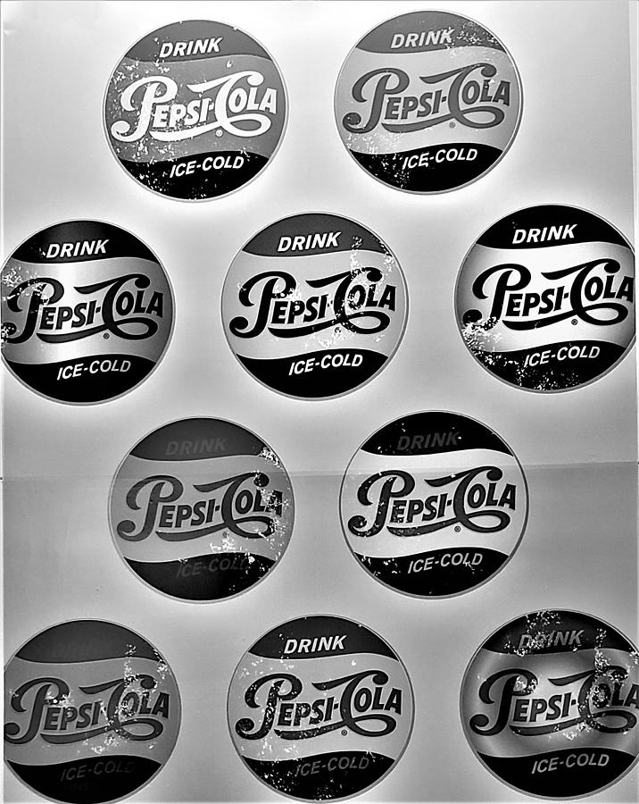 Pepsi Cola Signage B W Photograph by Rob Hans