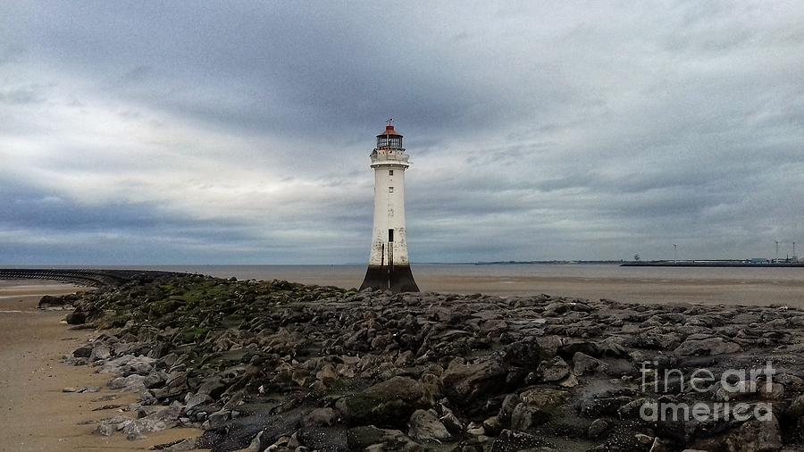 Perch Rock Lighthouse On The Rocks Photograph