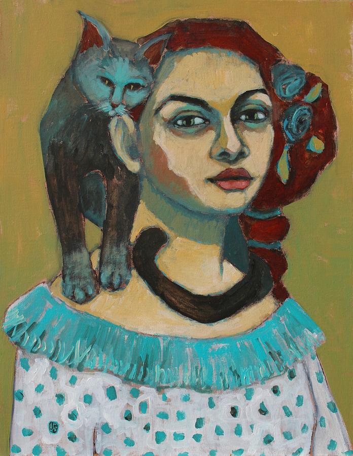 Portrait Painting - Perched by Jane Spakowsky