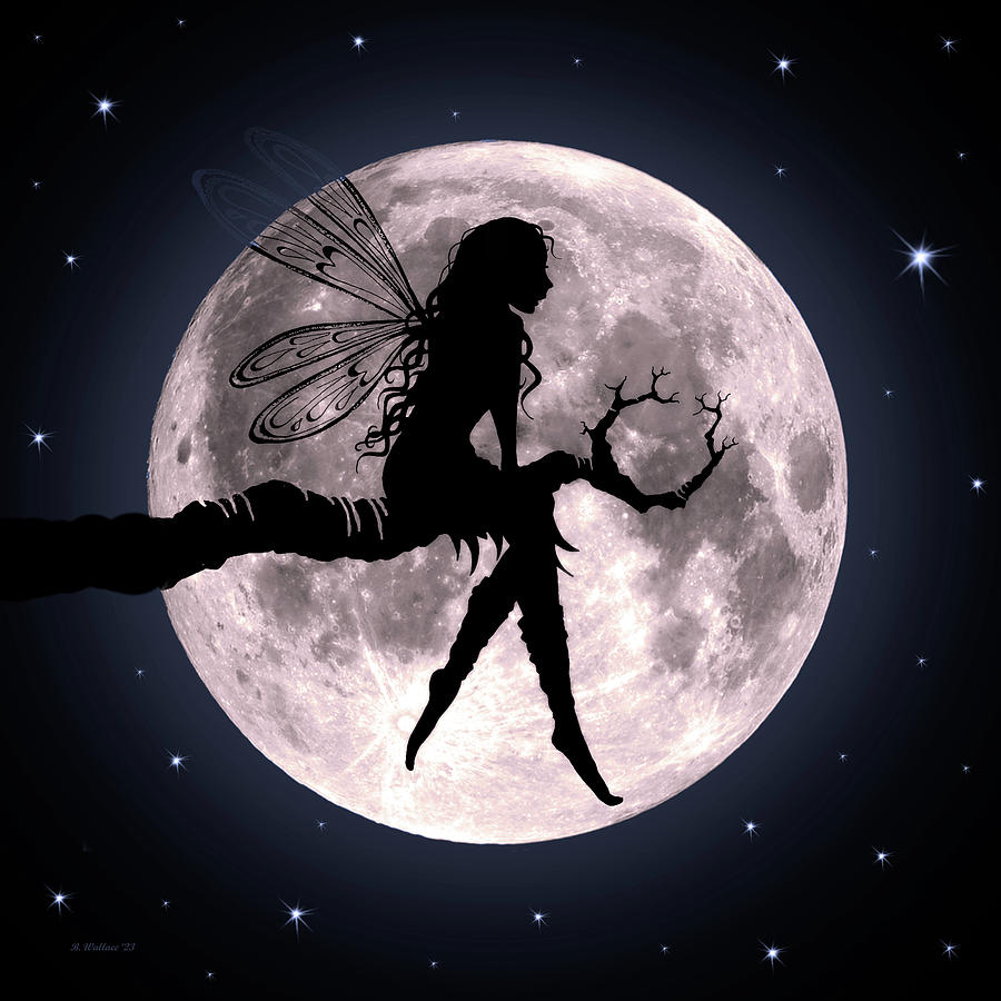 Pixie Perch Perched Pixie Digital Art by Brian Wallace - Fine Art America