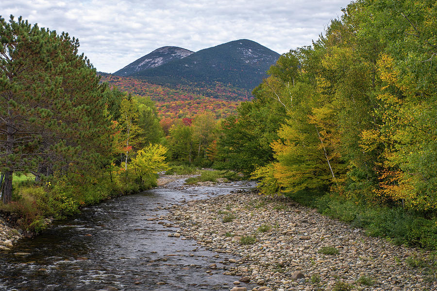 Percy Peaks Autumn River View Photograph by White Mountain Images