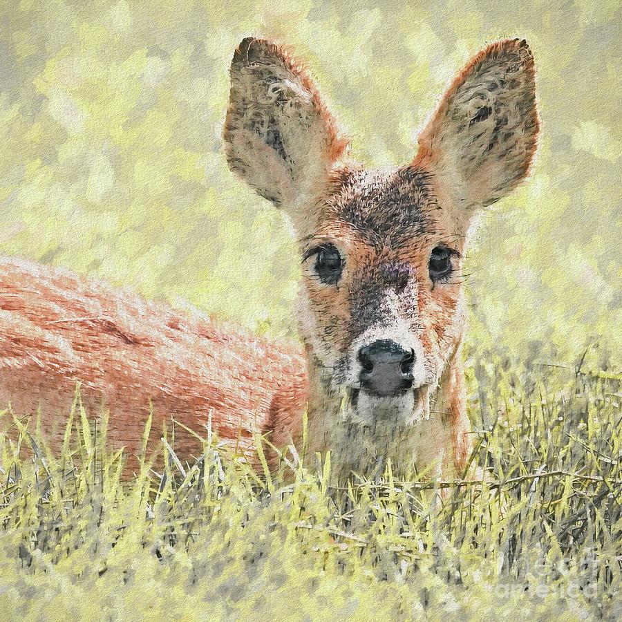 Pere Davids Deer - Animal Artwork 3 Digital Art by Philip Preston